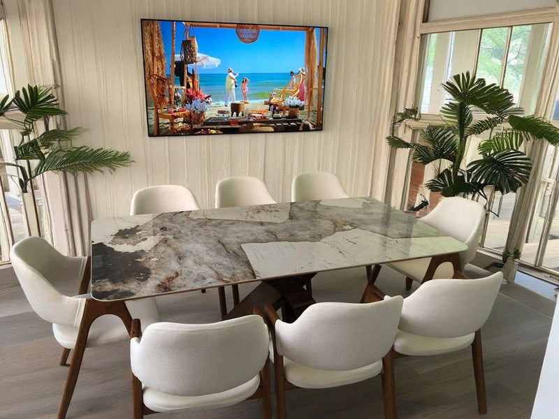 Table Céramique Prestige et 8 Chaises Model alfa