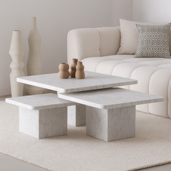 Le trio de tables basses 100% Marbre
