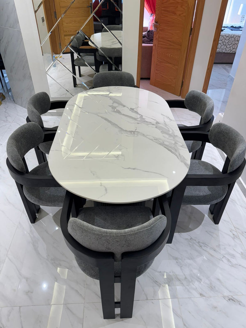 Table à Manger en Céramique avec 6 Chaises model M