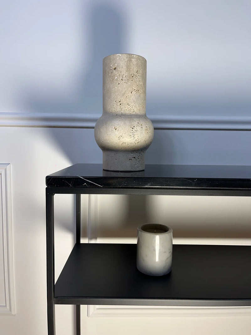 Console avec étagère &amp; plateau marbre&nbsp;