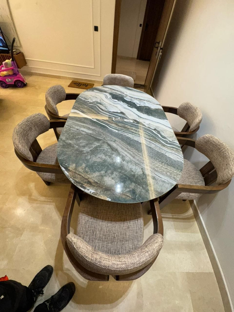 Table à Manger en Céramique avec 6 Chaises model M