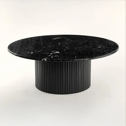 Table basse en bois et marbre