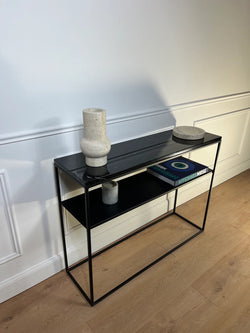 Console avec étagère &amp; plateau marbre&nbsp;