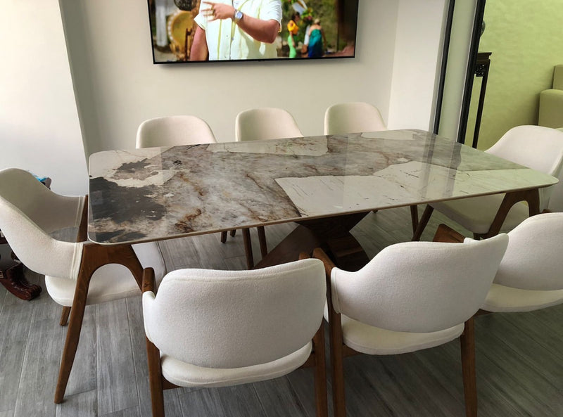 Table Céramique Prestige et 8 Chaises Model alfa