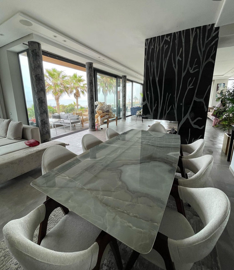 Table Céramique Prestige et 8 Chaises Model alfa