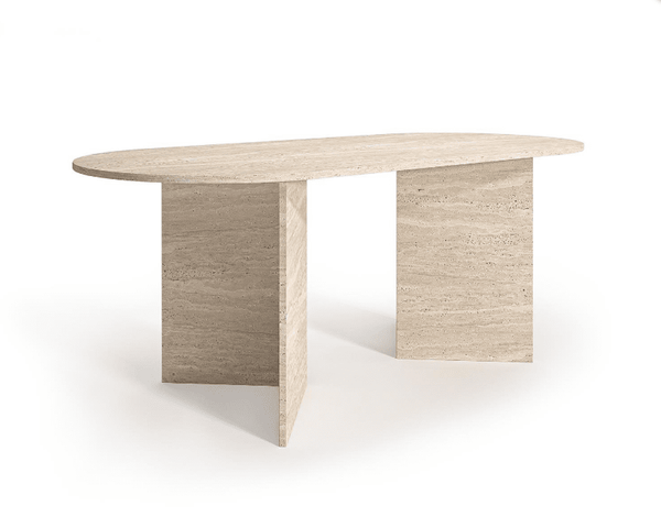 Table ovale en travertin ( Rudd )