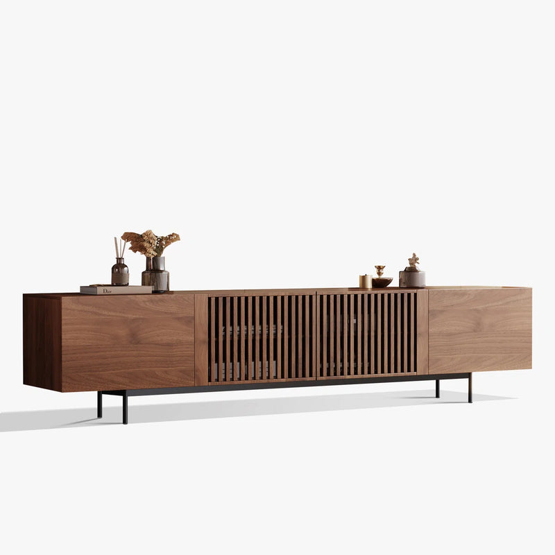 Meuble TV en panneaux de fibres Roanoke pour téléviseurs