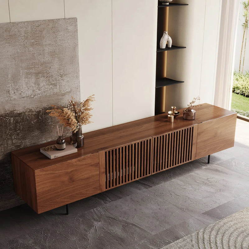 Meuble TV en panneaux de fibres Roanoke pour téléviseurs