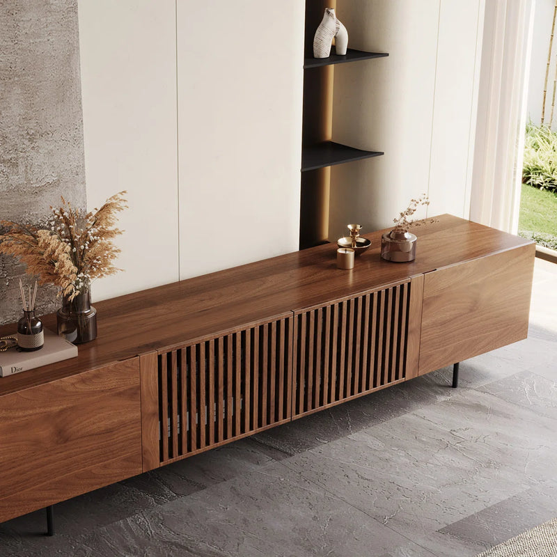 Meuble TV en panneaux de fibres Roanoke pour téléviseurs