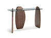 console rectangulaire en bois et verre SHARK