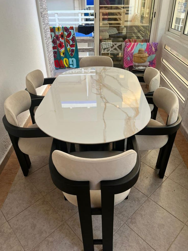 Table à Manger en Céramique avec 6 Chaises model M