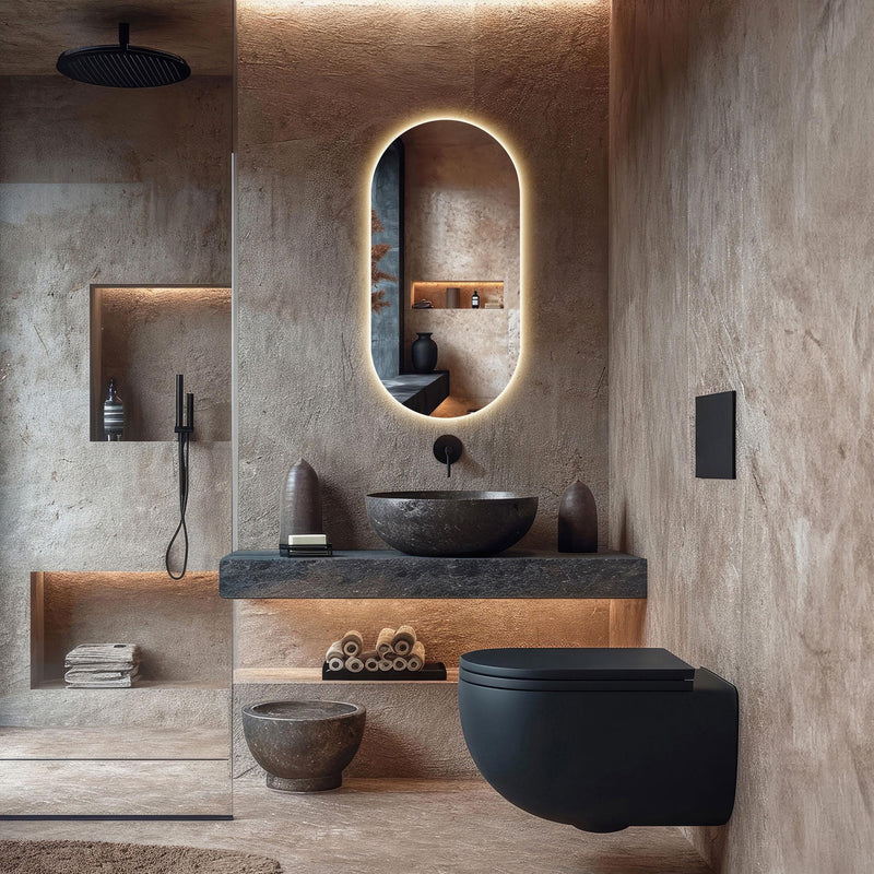 Miroir de salle de bain LED ovale
